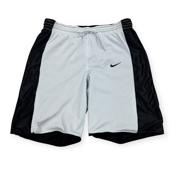 Nike Other - Nike Shorts Men's Large‎ White Black Reversible Basketball Drawstring Activewear